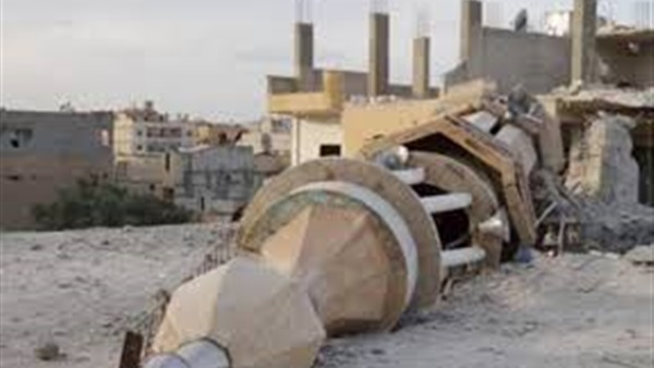 سقوط مأذنة مسجد بالإسكندرية بسبب الطقس السيء