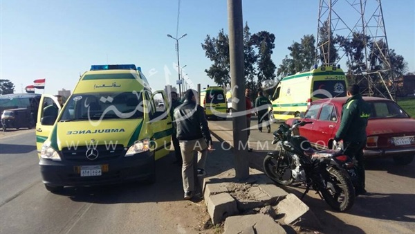 إصابة 7 أشخاص في حادثين متفرقين بكفر الشيخ‎