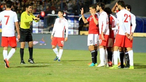 طاقم تحكيم ودية مصر وتونس في الحسين