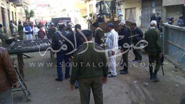 حملة إشغالات موسعة بشوارع بيلا في كفر الشيخ (صور)‎