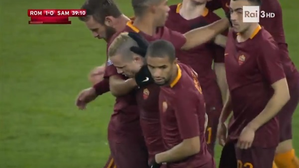 روما يتفوق على سامبدوريا بهدف «نينجولان» في الشوط الأول (فيديو)