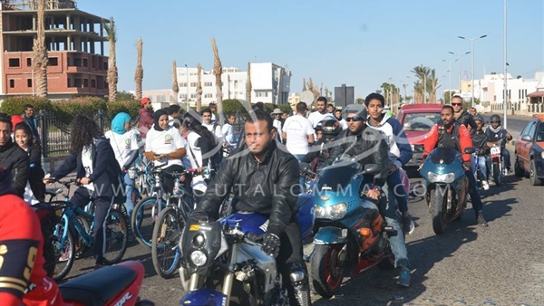 انطلاق ماراثون الدراجات «الغردقة آمنة» بمشاركة 180 متسابقا