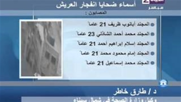 بالفيديو.. وكيل وزارة الصحة بشمال سيناء: حادث العريش أسفر عن 3 شهداء 