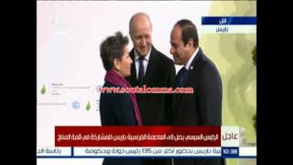 بالفيديو.. وصول السيسي إلي مقر قمة المناخ 