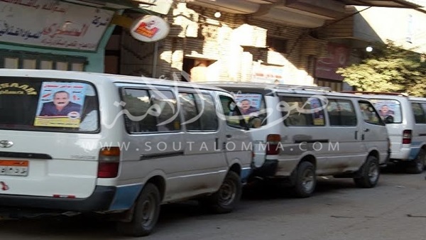 بالصور..مرشحو دمياط يخصصون سيارات لنقل الناخبين لمقار الاقتراع