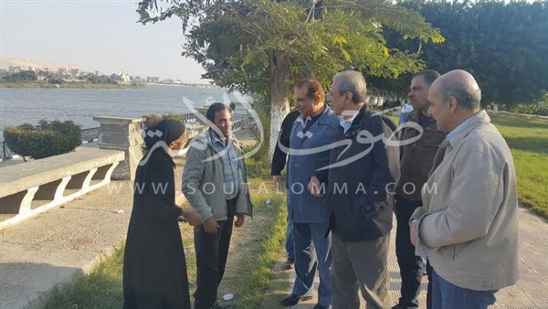 بالصور.. جولة تفقدية لمحافظ المنيا على عدة مواقع بكورنيش النيل
