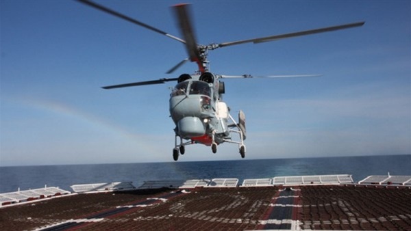 تدريبات عسكرية لمروحيات «كا – 27» الروسية