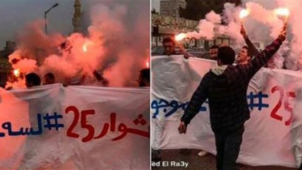 "شباب ابريل" تشعل الشماريخ في مسيرة بالدقي 