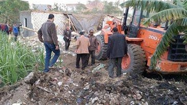 إزالة 9 حالات اعتداء على الأراضى الزراعية بالمنوفية