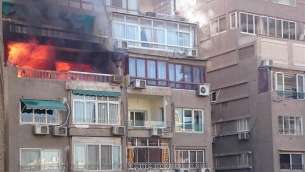 مصرع قعيدين وإصابة رقيب في حريق شقتين بالجيزة