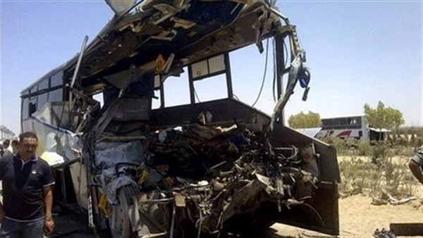 مصرع وإصابة 34 فى حادث تصادم أتوبيس ببني سويف